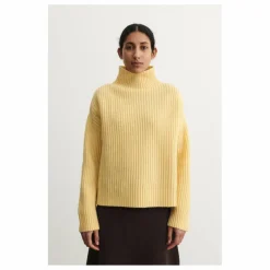 Pull Côtelé Laine - Collection Femme | Jaune