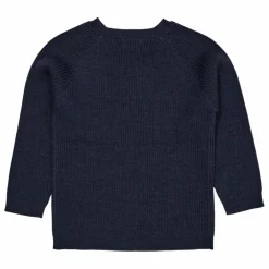 Pull Côtelé Laine Mérinos | Bleu marine