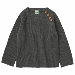 Pull Côtelé Laine Mérinos | Gris