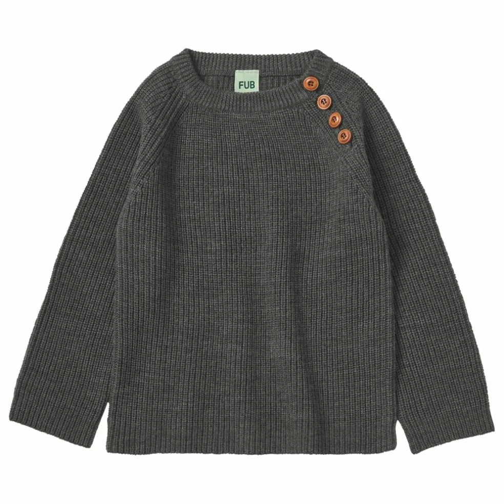 Pull Côtelé Laine Mérinos | Gris