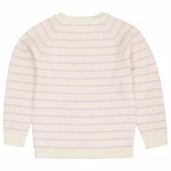 Pull Côtelé Rayures Laine Mérinos | Lilas