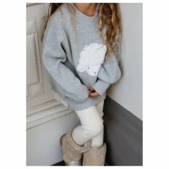 Pull Denn Lammy Laine Mérinos | Gris chiné