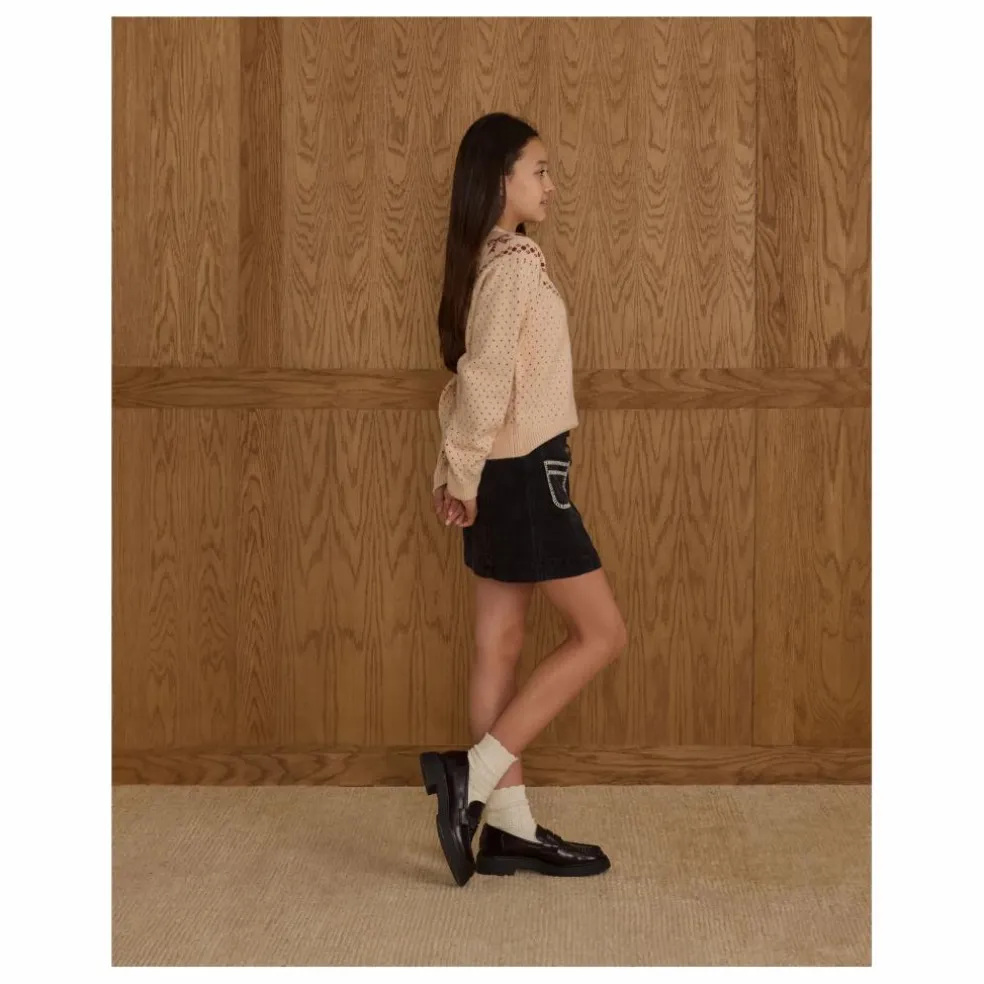 Pull Fair Isle Bows | Rose poudré