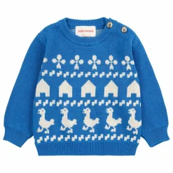 Pull Ferme Maille Coton Bio | Bleu
