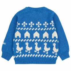 Pull Ferme Maille Coton Bio | Bleu