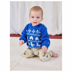 Pull Ferme Maille Coton Bio | Bleu