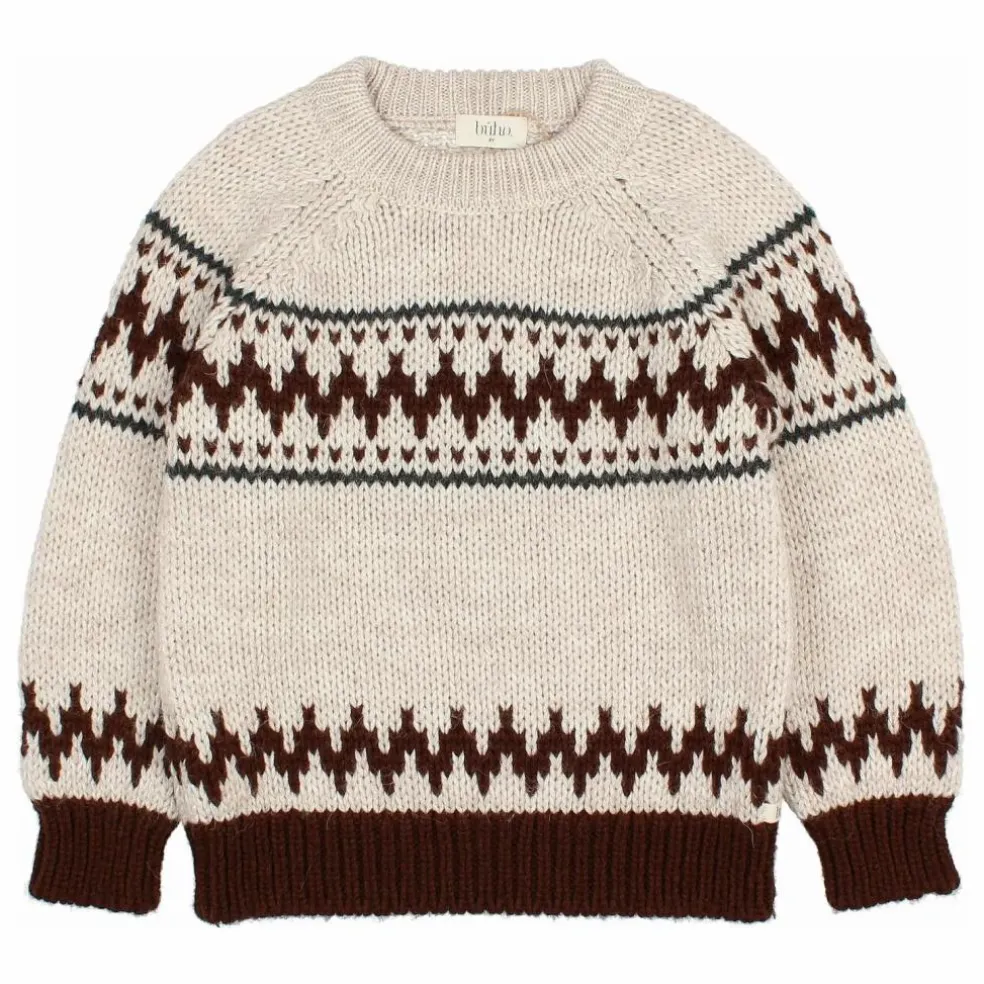 Pull Folk Laine Alpaga | Ecru