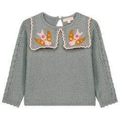 Pull Grand Col Rilda | Bleu gris