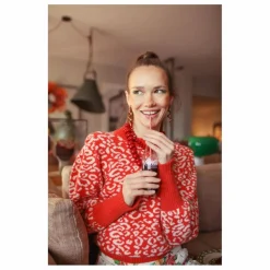 Pull Imprimé Animal | Rouge