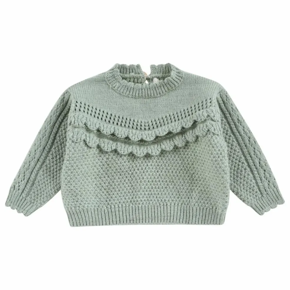 Pull Ionnisa Maille Fantaisie Bébé | Sauge