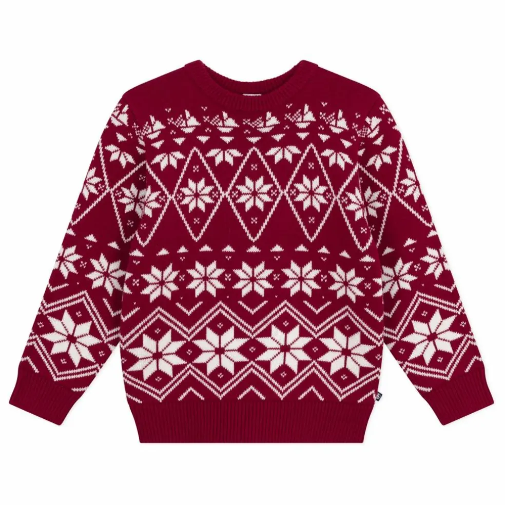 Pull Jacquard Laine | Bordeaux