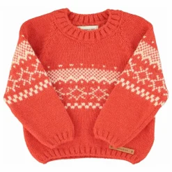 Pull Jacquard Laine | Rouge