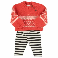 Pull Jacquard Laine | Rouge