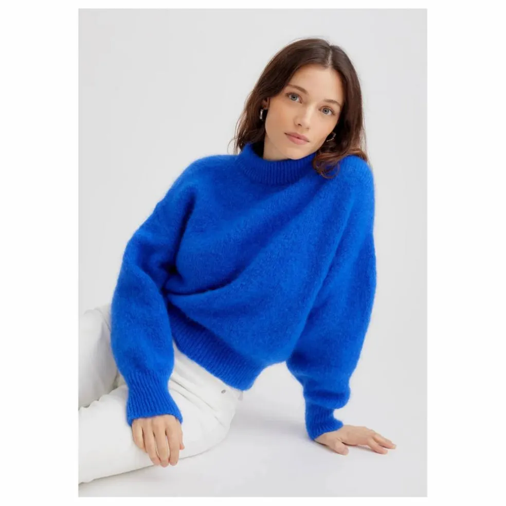 Pull Jane Super Kid Mohair | Bleu électrique