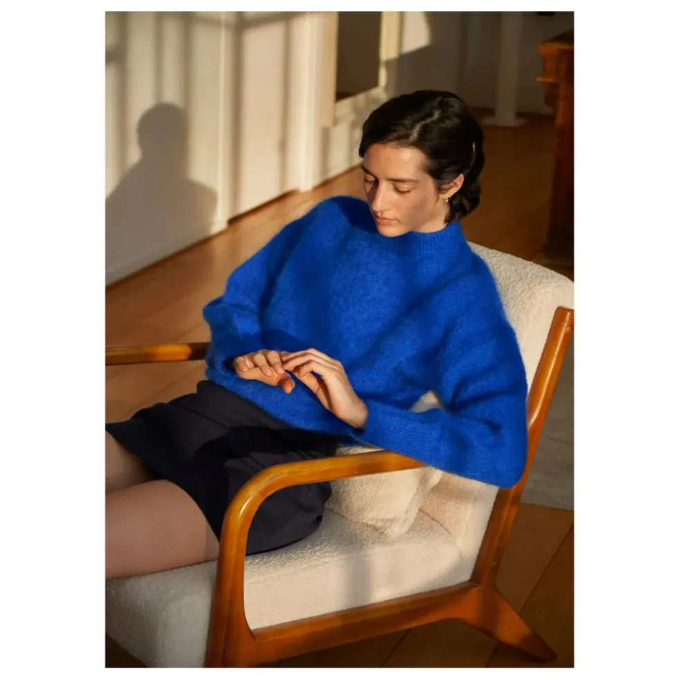 Pull Jane Super Kid Mohair | Bleu électrique