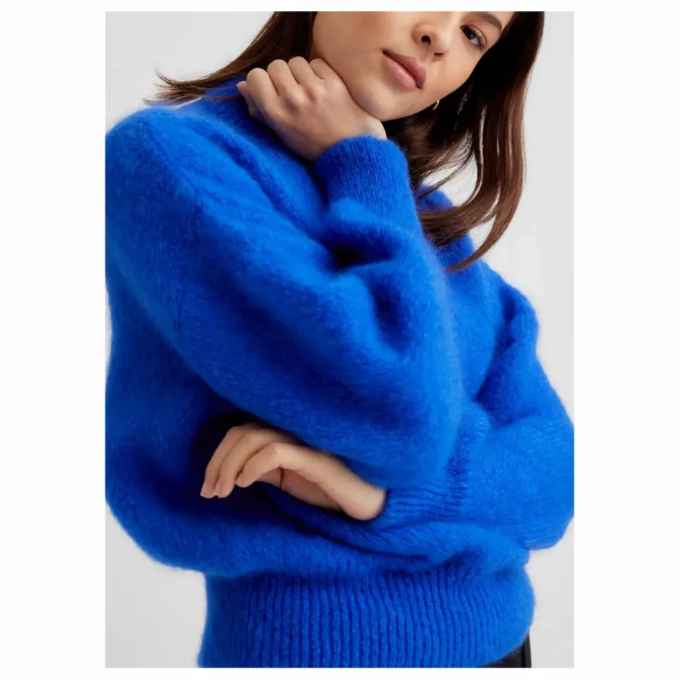 Pull Jane Super Kid Mohair | Bleu électrique