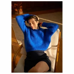 Pull Jane Super Kid Mohair | Bleu électrique