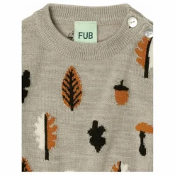 Pull Jaquard Laine de Mérinos Bébé | Beige chiné
