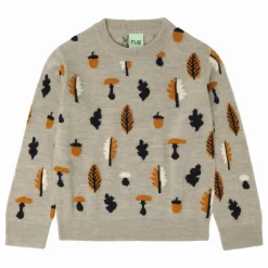 Pull Jaquard Laine de Mérinos | Beige chiné