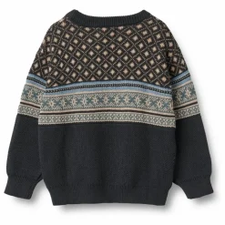 Pull Julius Jacquard Coton Bio | Bleu marine