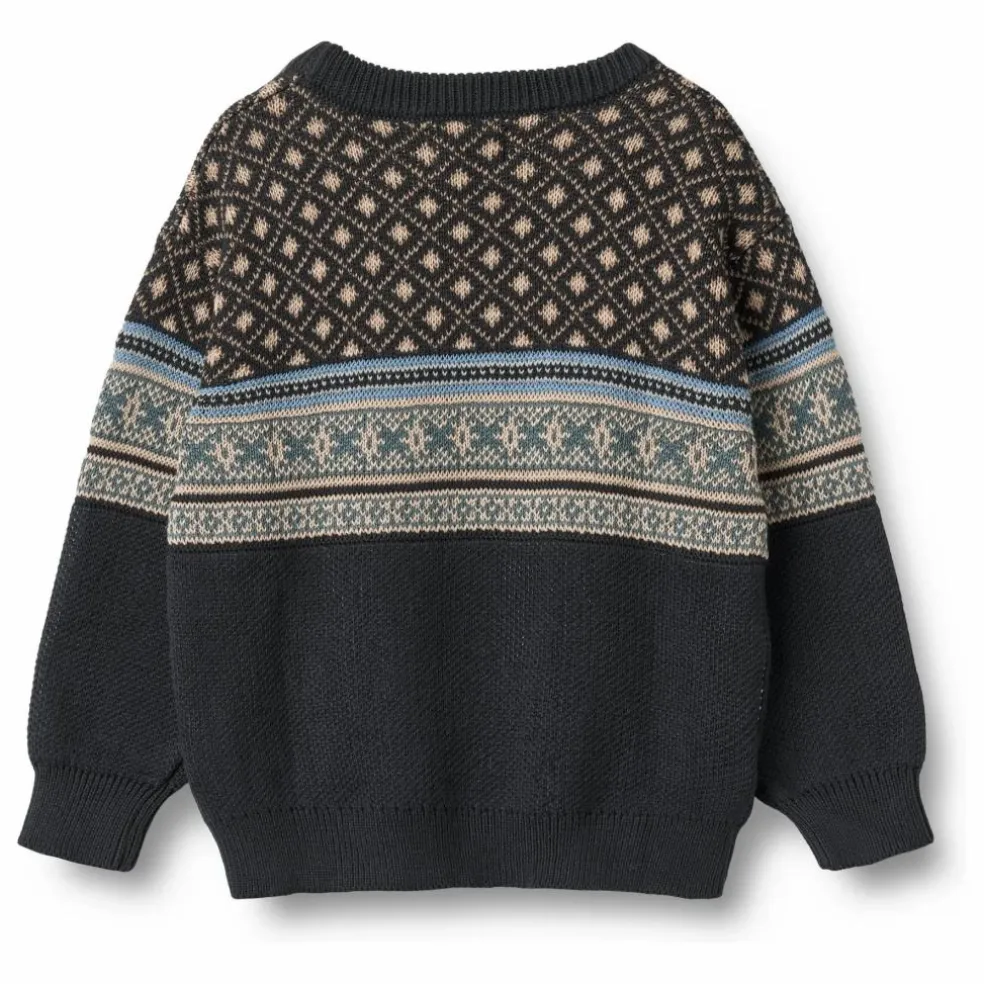 Pull Julius Jacquard Coton Bio | Bleu marine