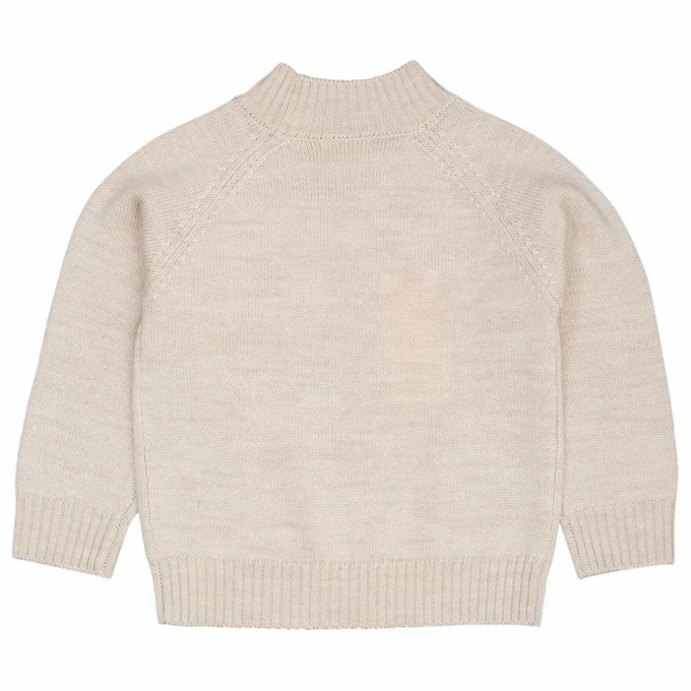 Pull Laine Mérinos | Beige chiné