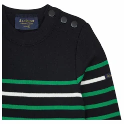 Pull Laine Mérinos Marinière x Smallable | Bleu marine