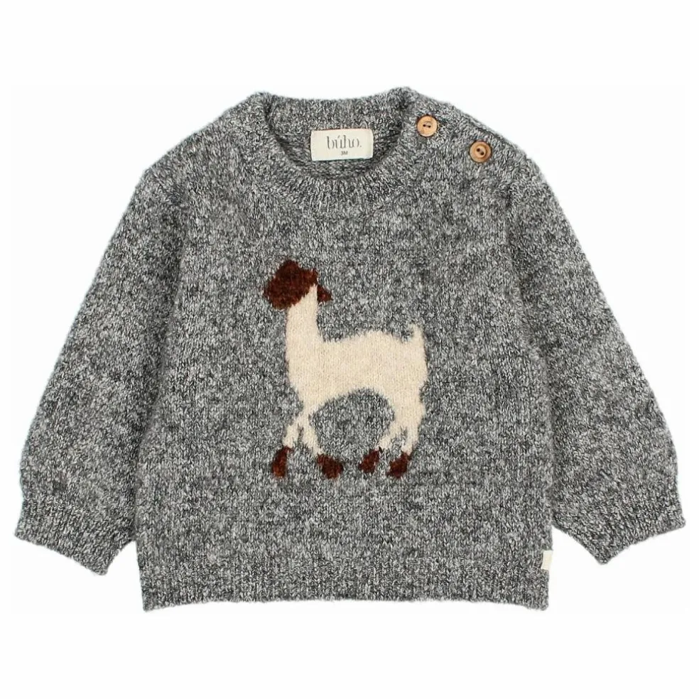 Pull Lama Fibres Recyclées | Gris