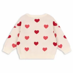 Pull Lapis Cœurs Coton Bio | Rose pâle
