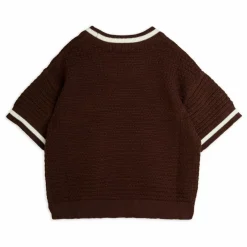 Pull Lézard Manches Courtes Coton Bio | Marron