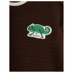 Pull Lézard Manches Courtes Coton Bio | Marron