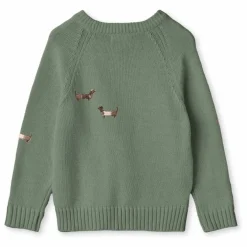 Pull Mahdi Chiens Coton Bio | Vert d'eau