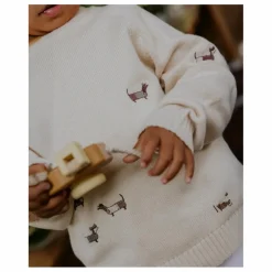 Pull Mahdi Chiens Coton Bio | Ecru