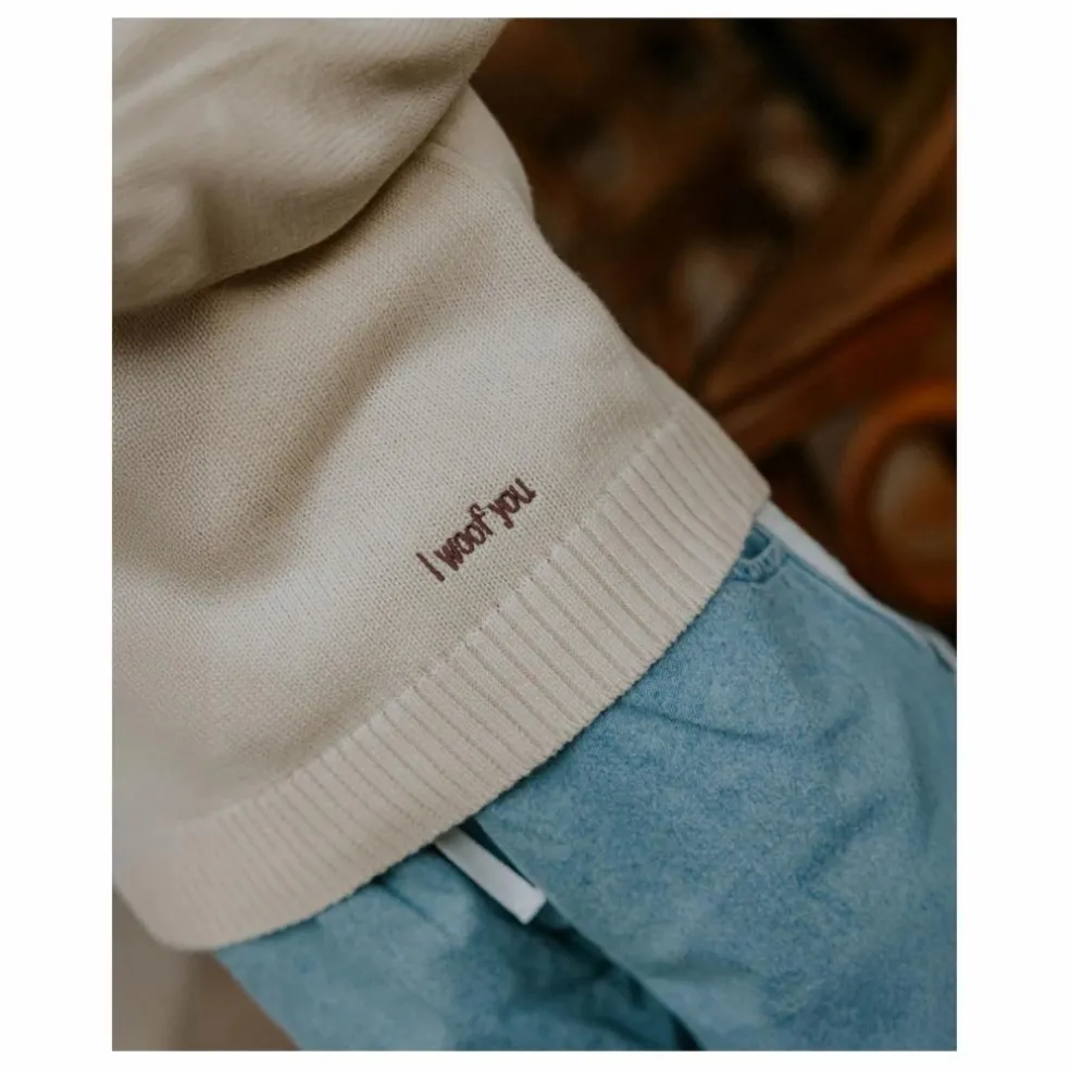 Pull Mahdi Chiens Coton Bio | Ecru