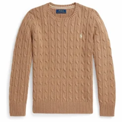 Pull Maille Torsadée Logo | Beige