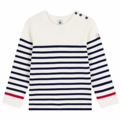 Pull Marinière Contrastée Laine | Ecru