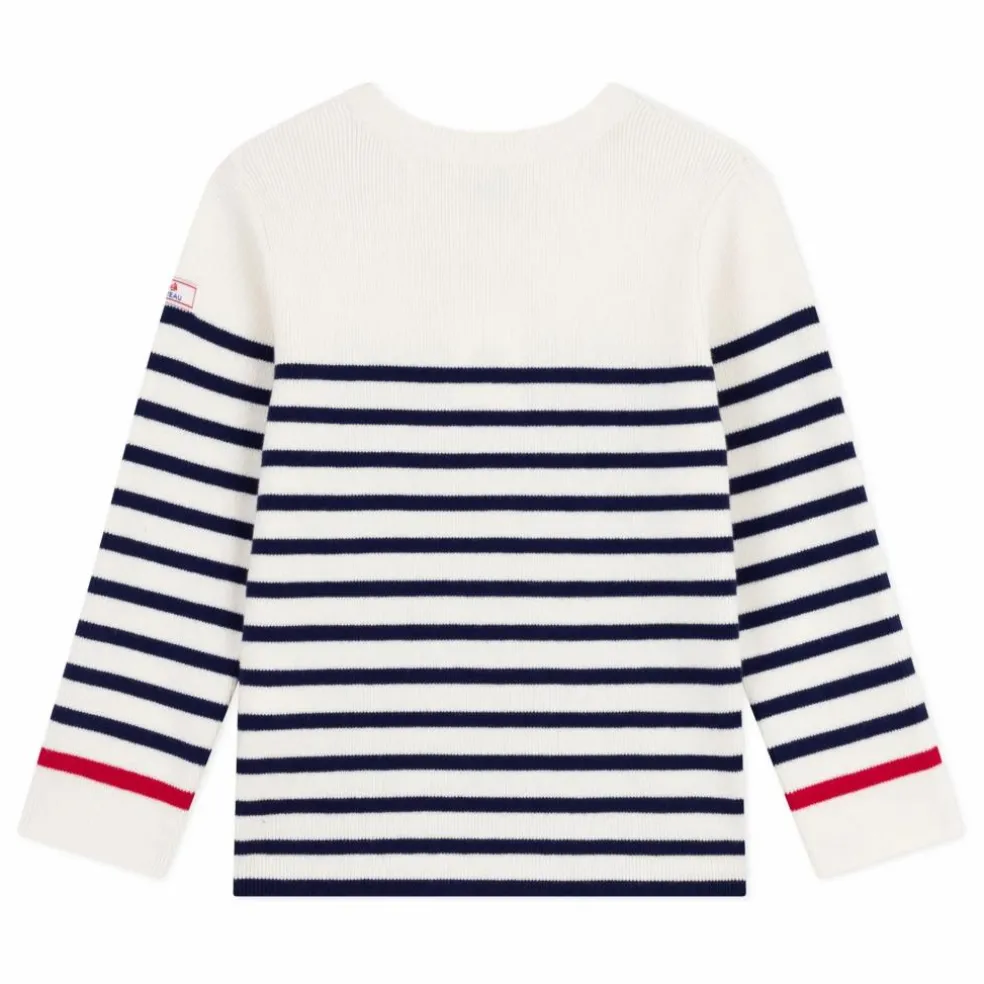 Pull Marinière Contrastée Laine | Ecru