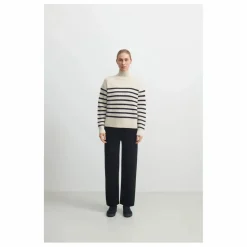 Pull Marinière Laine - Collection Femme | Ecru