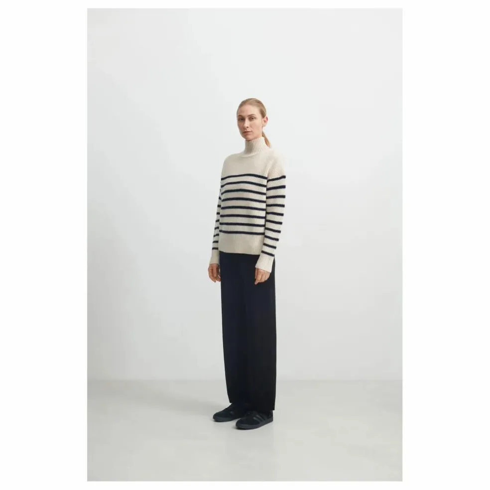 Pull Marinière Laine - Collection Femme | Ecru