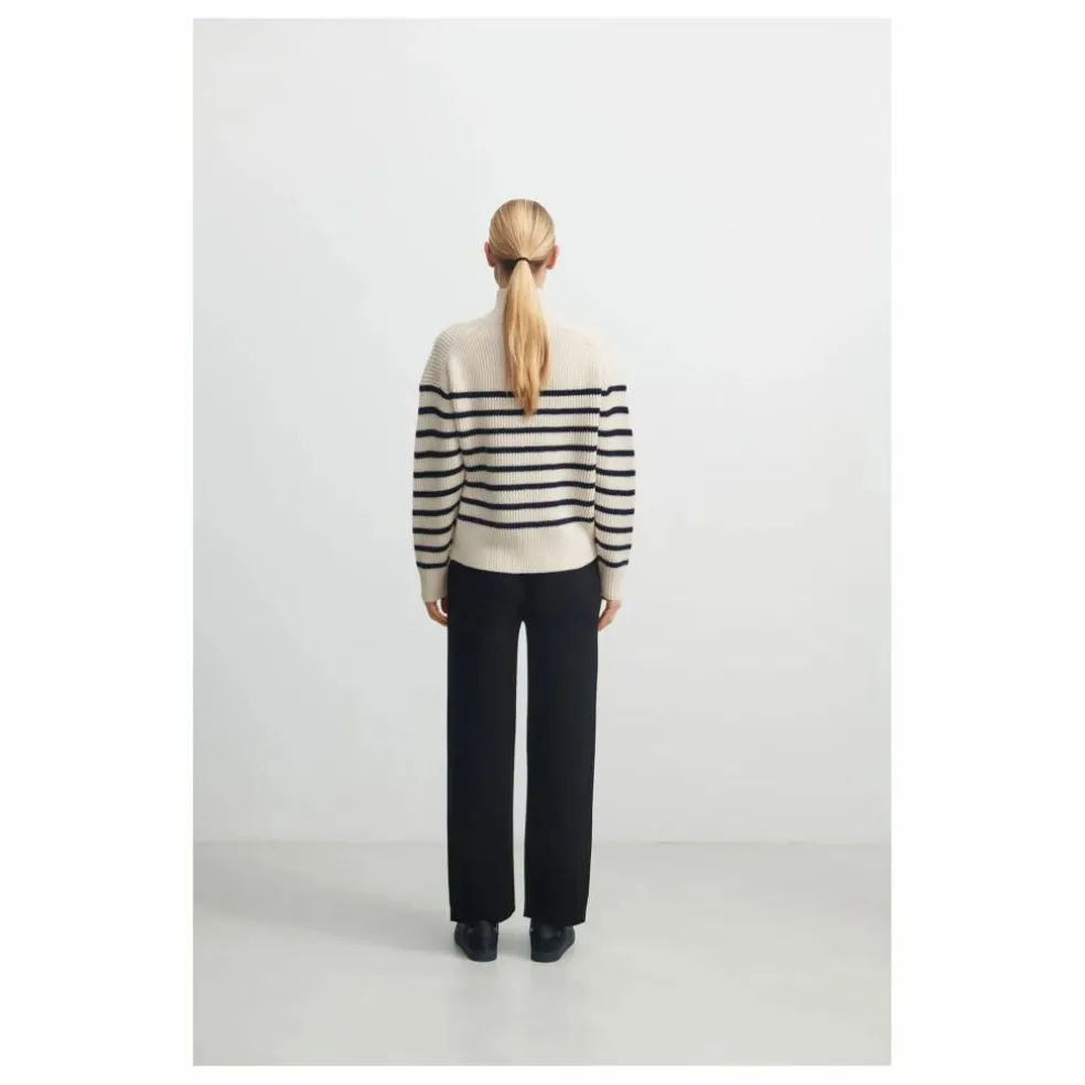 Pull Marinière Laine - Collection Femme | Ecru