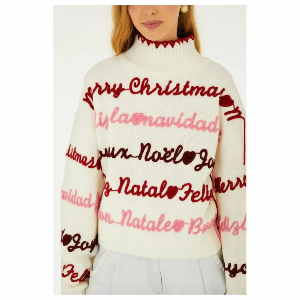Pull Merry Christmas | Ecru