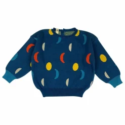 Pull Moon Phases Coton Bio | Bleu marine