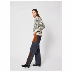Pull Mr Pencil Jacquard Coton Bio - Collection Femme | Blanc cassé