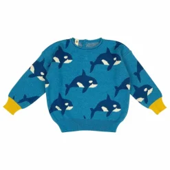 Pull Orca Family Coton Bio | Bleu