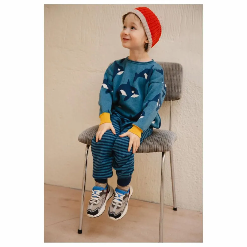 Pull Orca Family Coton Bio | Bleu