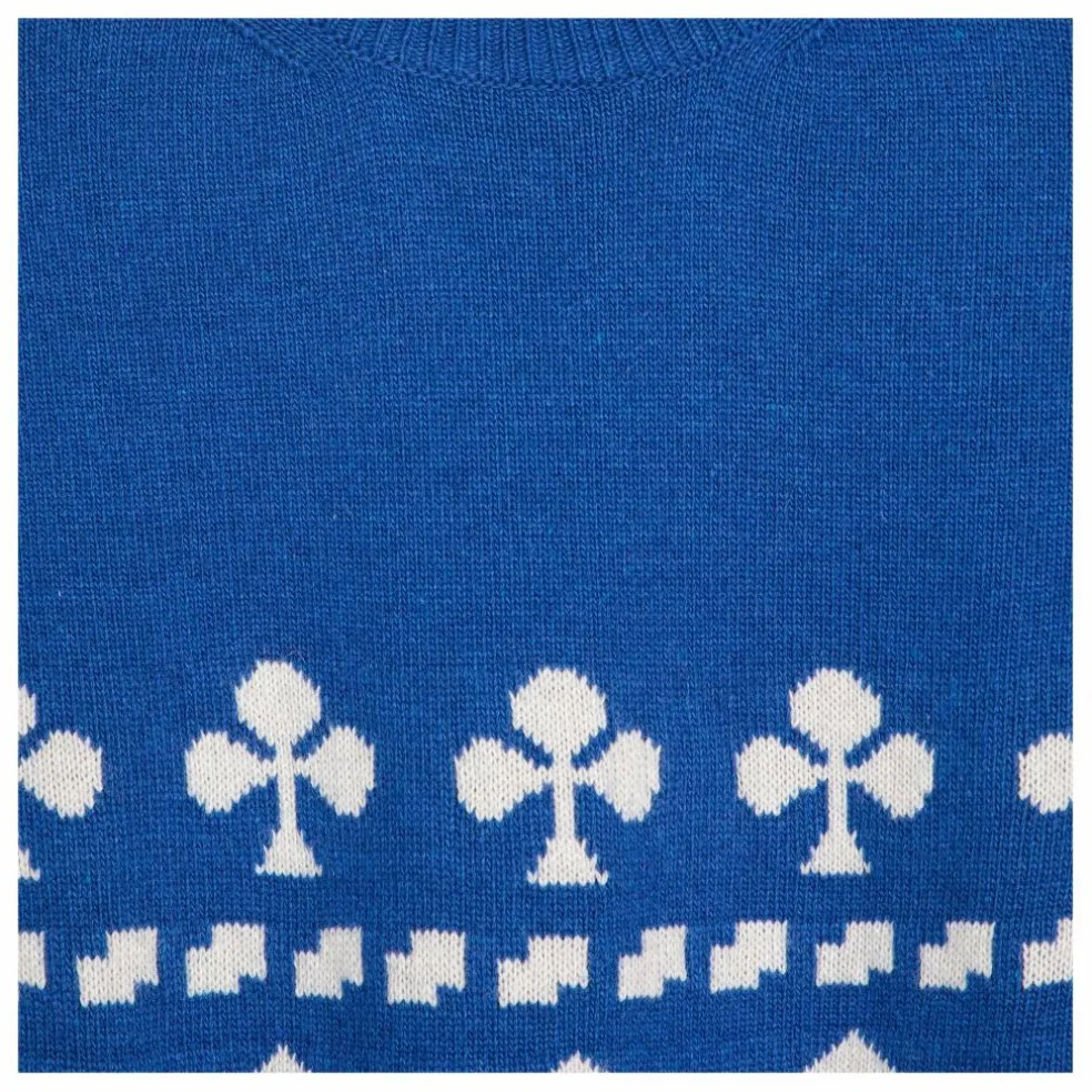Pull Oversize Farm Jacquard - Collection Femme | Bleu