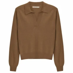 Pull Polo Agatha Laine Extra Fine Recyclée | Camel