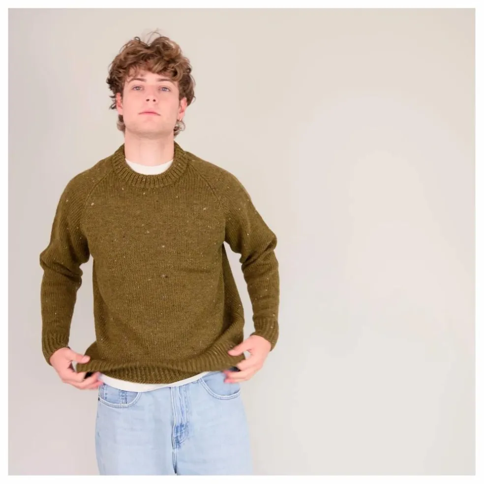 Pull Raglan Chunky Laine | Khaki