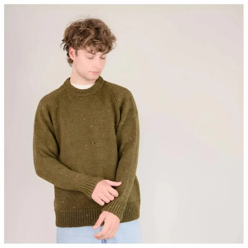 Pull Raglan Chunky Laine | Khaki