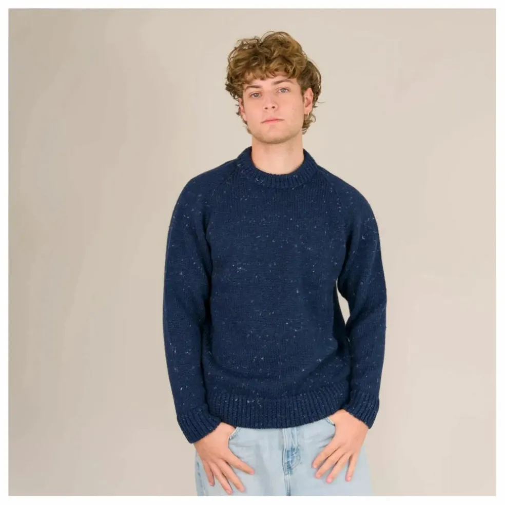 Pull Raglan Chunky Laine | Bleu foncé